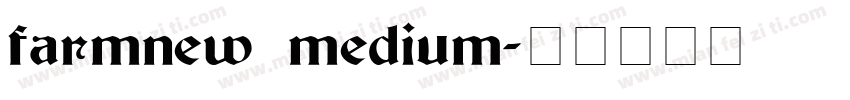 farmnew medium字体转换
